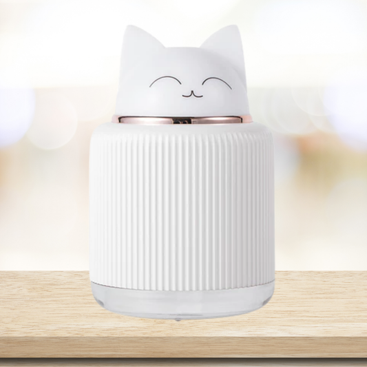 Mini Umidificador de ar Gatinho - 300ml (LED)