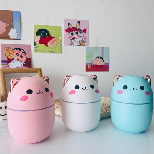 Mini Umidificador de ar Gatinho - 250ml (LED)