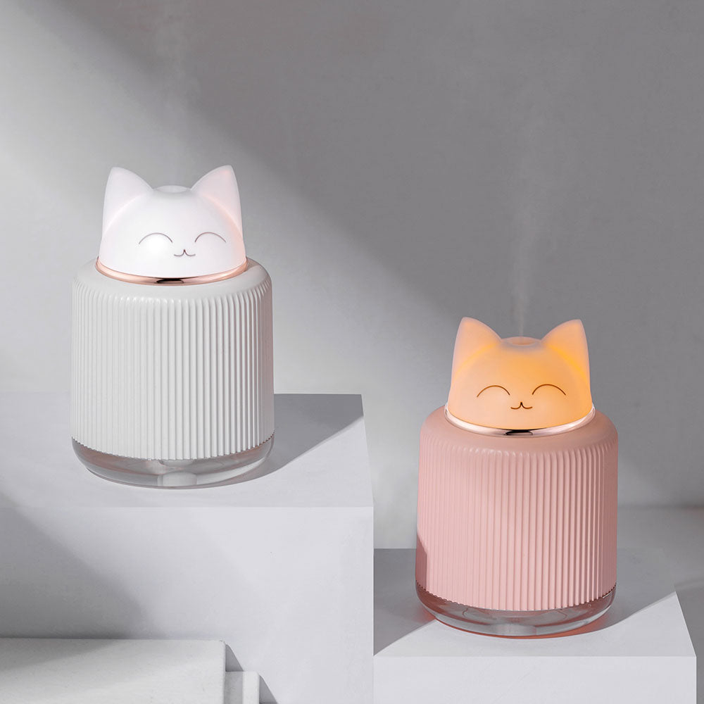 Mini Umidificador de ar Gatinho - 300ml (LED)