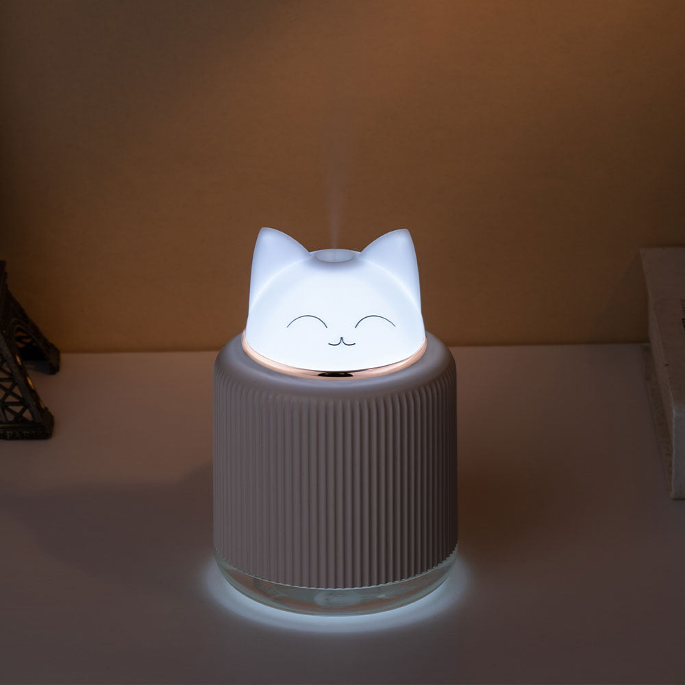 Mini Umidificador de ar Gatinho - 300ml (LED)