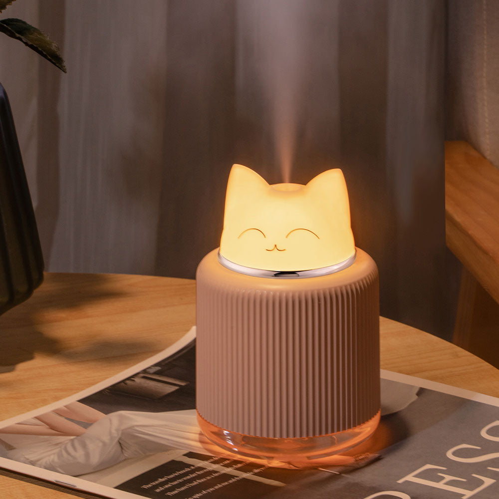 Mini Umidificador de ar Gatinho - 300ml (LED)