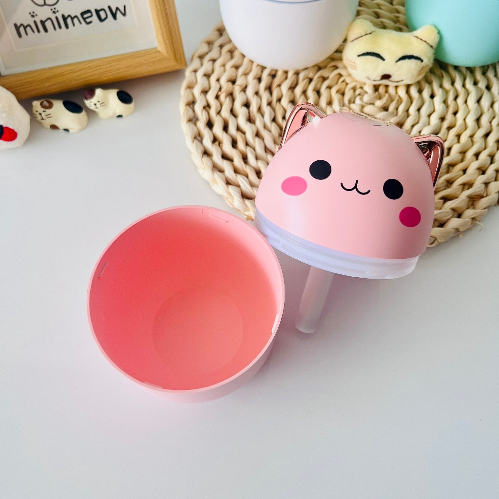 Mini Umidificador de ar Gatinho - 250ml (LED)