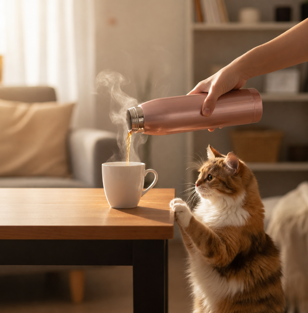 Garrafa Térmica Premium - Gatinho